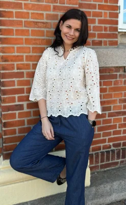 Say INA Copenhagen Bluse - Milla - Off White Lace