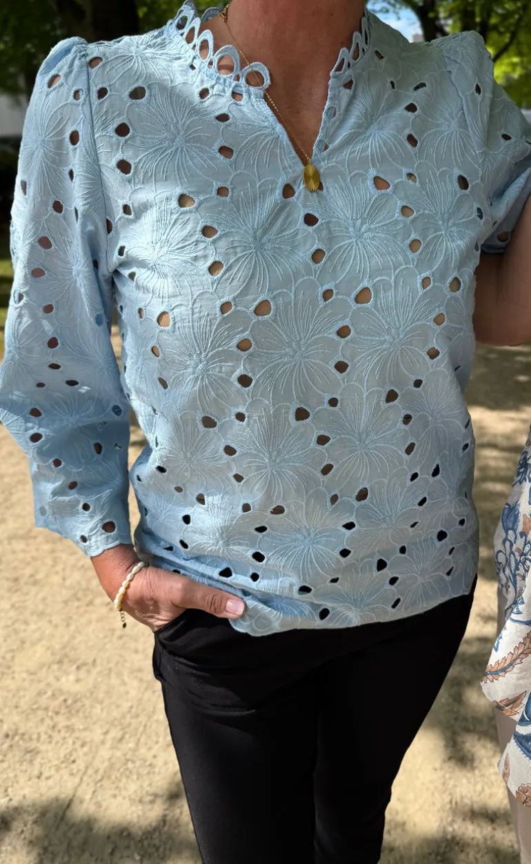 Say INA Copenhagen Bluse - Milla - Blue Lace