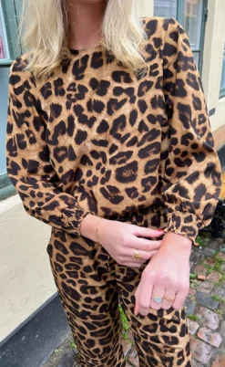 Say INA Copenhagen Bluse - Chili - Leopard