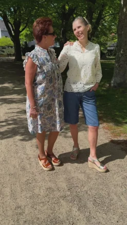 Say INA Copenhagen Bluse - Emmi - Blue Flowers