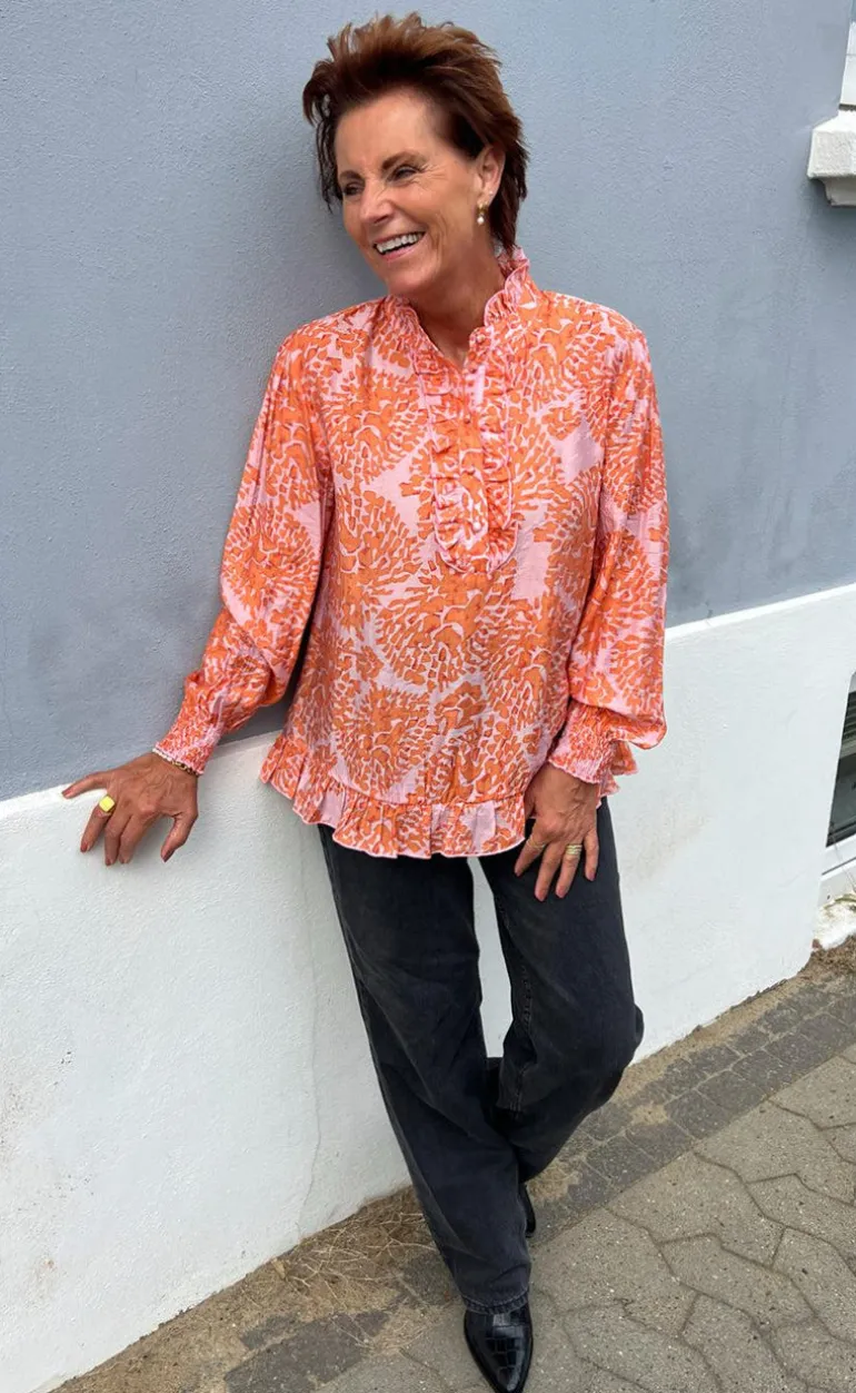 Say INA Copenhagen Bluse - Pia - Orange Dream