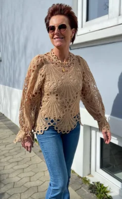 Say INA Copenhagen Bluse - Tanna - Camel