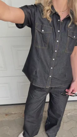 Say INA Copenhagen Bukser - Detia - Black Denim