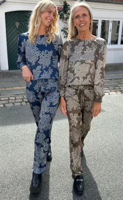 Say INA Copenhagen Bukser - Ida - Dark Brown Flower