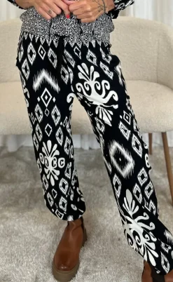 Say INA Copenhagen Bukser - Tora - Black/White Paisley