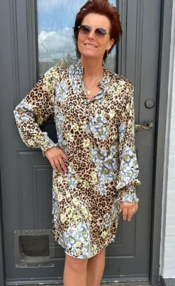 Say INA Copenhagen Kjole - Augusta - Leopard / Flower