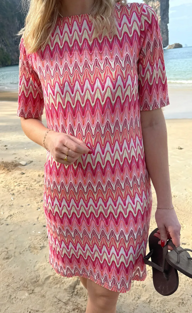 Say INA Copenhagen Kjole - Diana - Pink Zig Zag