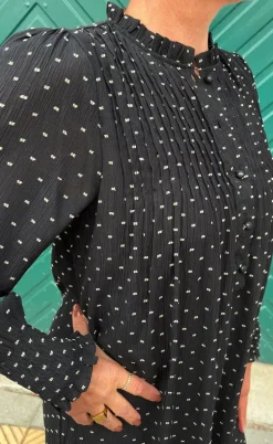 Say INA Copenhagen Kjole - Natalia - Black W. Dots
