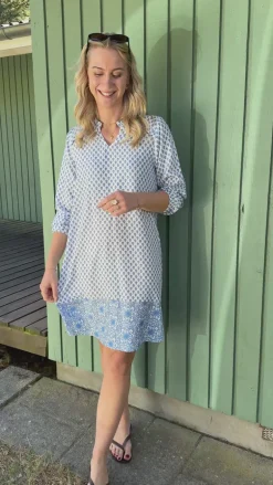 Say INA Copenhagen Kjole - Mira - Blue Printed