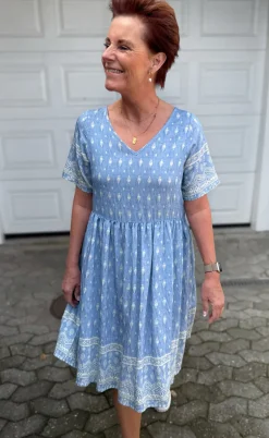 Say INA Copenhagen Kjole - Valentina - Blue Paisley