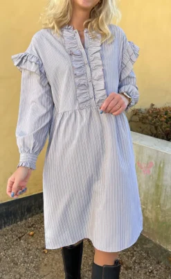 Say INA Copenhagen Kjole - Emilie - Grey Striped