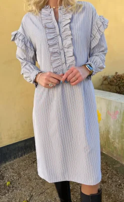 Say INA Copenhagen Kjole - Emilie - Grey Striped