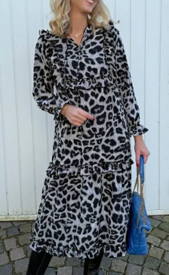 Say INA Copenhagen Kjole - Elina - Grey Leopard