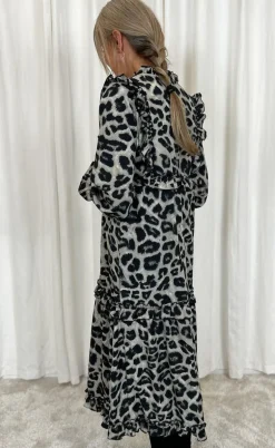 Say INA Copenhagen Kjole - Elina - Grey Leopard