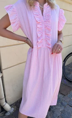 Say INA Copenhagen Kjole - Amelia - Pink Striped