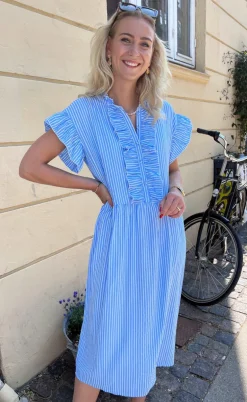 Say INA Copenhagen Kjole - Amelia - Blue Striped