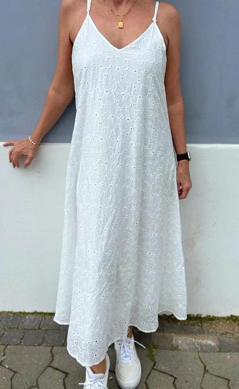 Say INA Copenhagen Kjole - Klara - White Broderi Anglaise