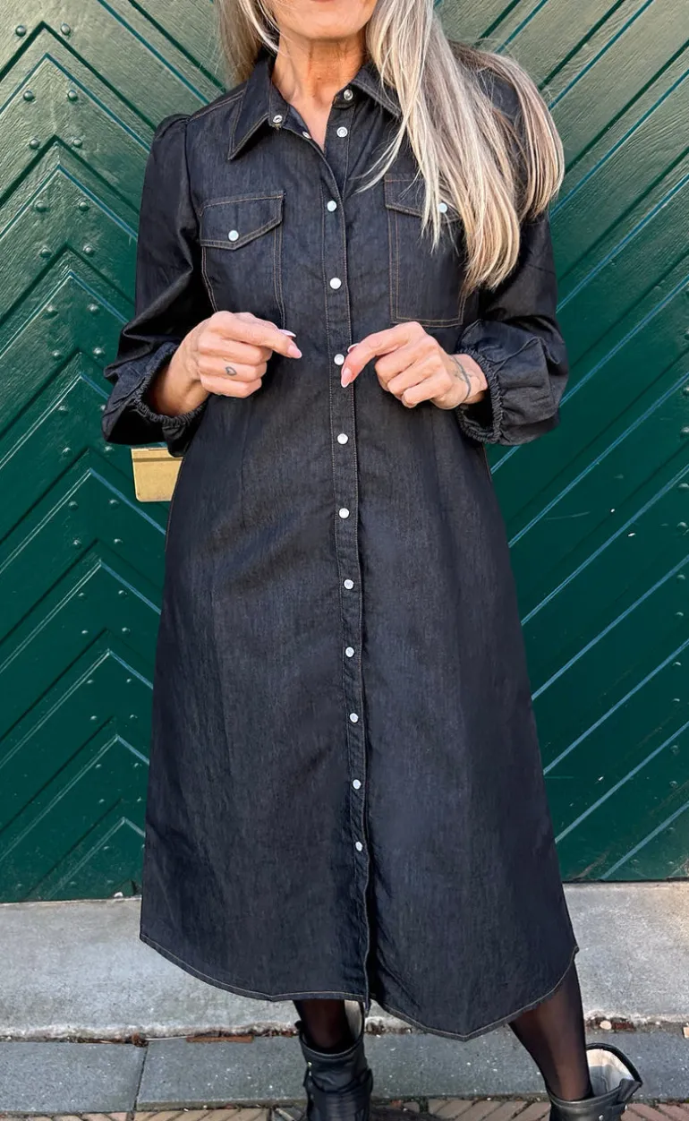 Say INA Copenhagen Kjole - Detia - Black Denim