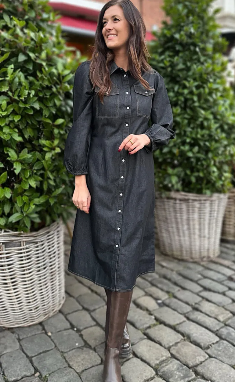 Say INA Copenhagen Kjole - Detia - Black Denim