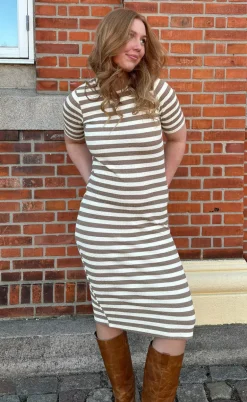 Say INA Copenhagen Kjole - Gina - Brown Striped
