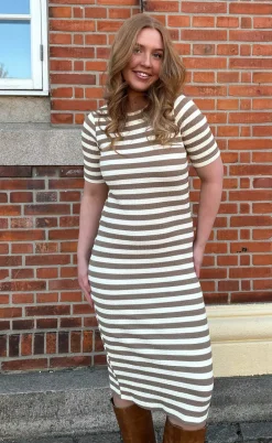 Say INA Copenhagen Kjole - Gina - Brown Striped