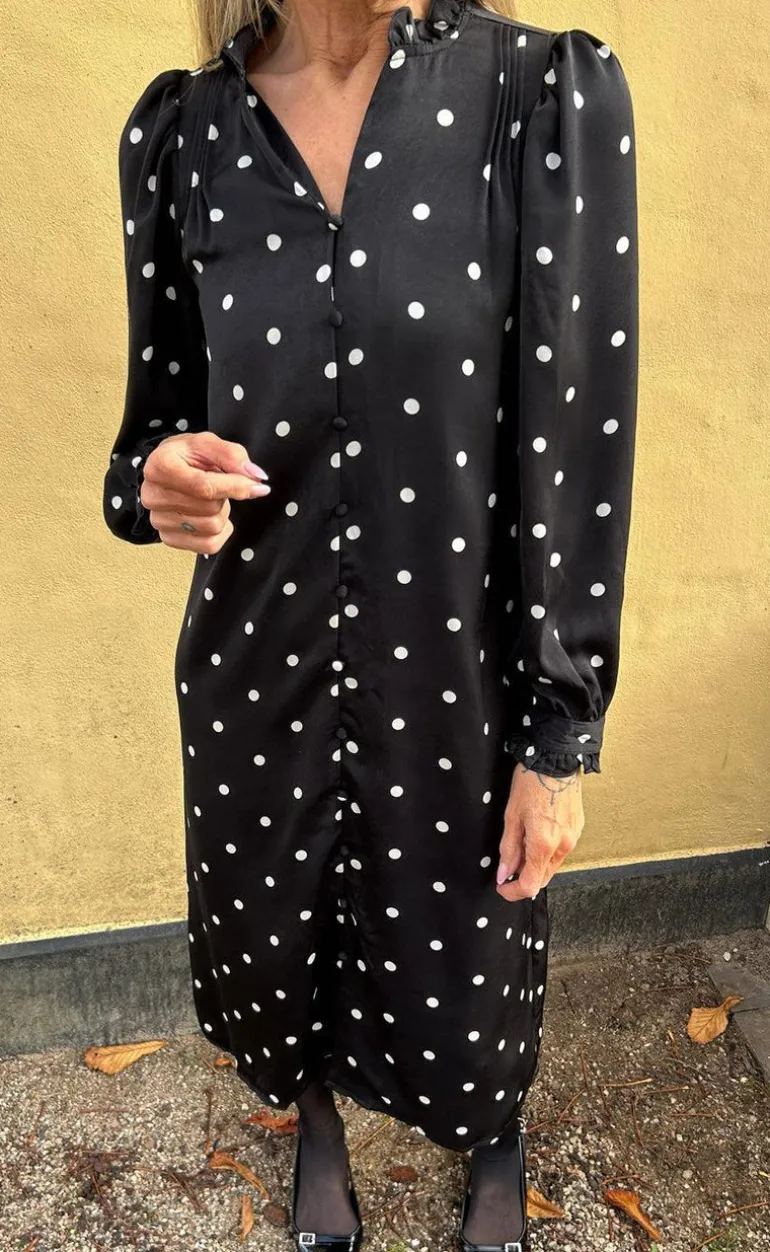 Say INA Copenhagen Kjole - Tiki - Black W. White Dots