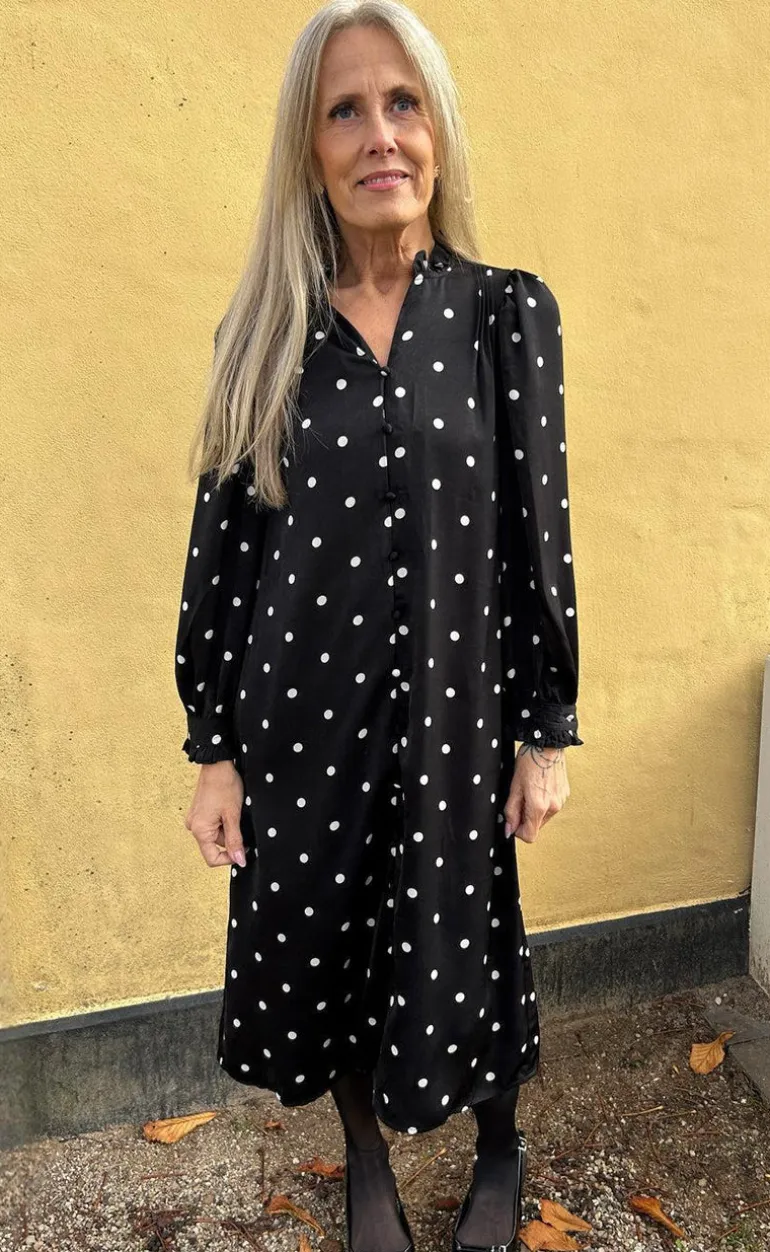 Say INA Copenhagen Kjole - Tiki - Black W. White Dots