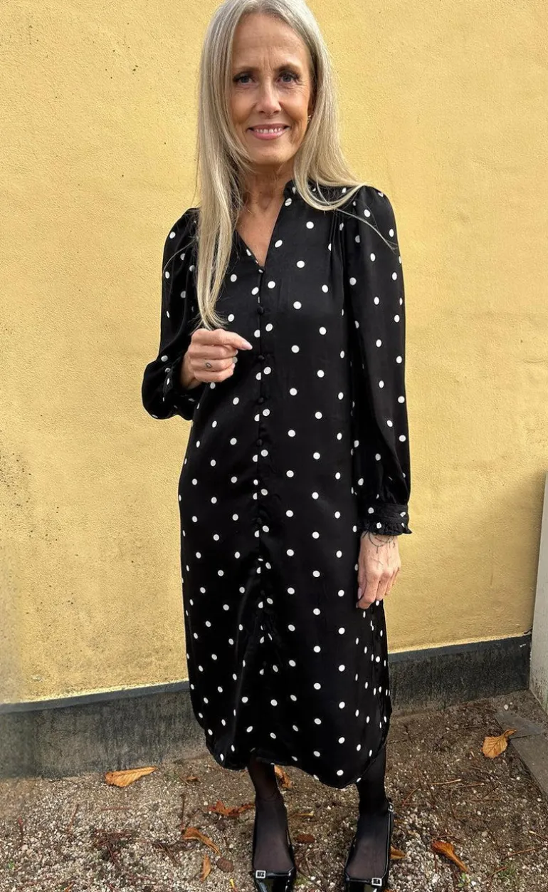 Say INA Copenhagen Kjole - Tiki - Black W. White Dots