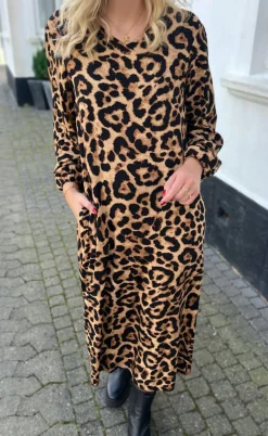 Say INA Copenhagen Kjole - Lia Poplin - Leopard