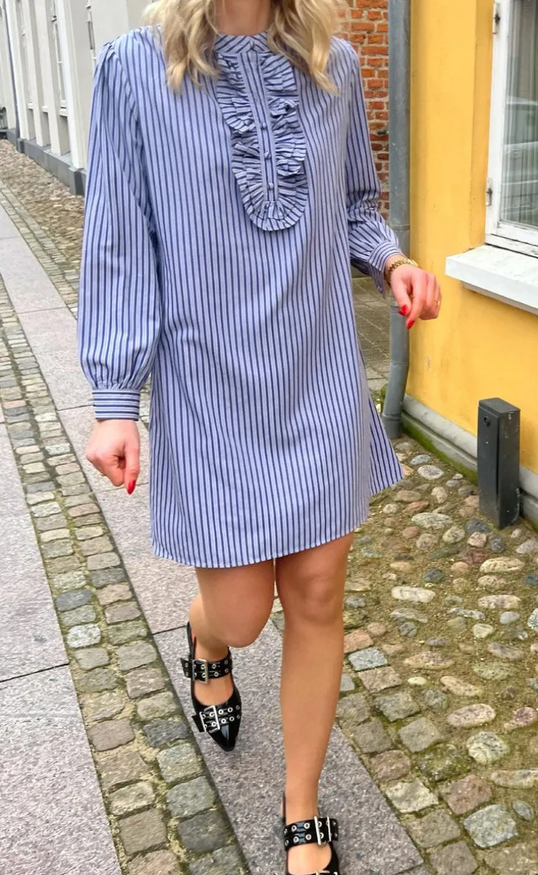 Say INA Copenhagen Kjole - Frederikke - Dark Blue Striped