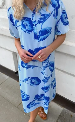 Say INA Copenhagen Kjole - Celeste - Blue Flower