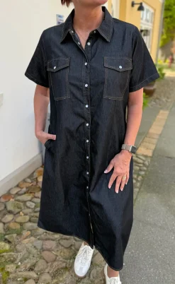 Say INA Copenhagen Kjole - Detia Summer - Black Denim