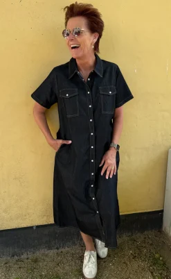 Say INA Copenhagen Kjole - Detia Summer - Black Denim