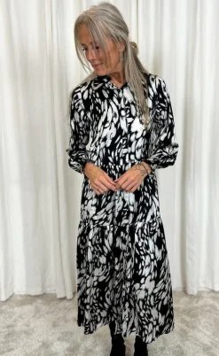 Say INA Copenhagen Kjole - Anna - Black / White Print