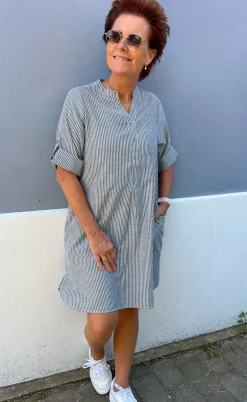 Say INA Copenhagen Kjole - Nia - Black Striped