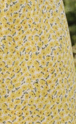 Say INA Copenhagen Nederdel - Hanna - Yellow Flower