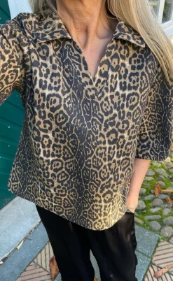 Say INA Copenhagen Polo / Skjorte - Patricia - Leopard