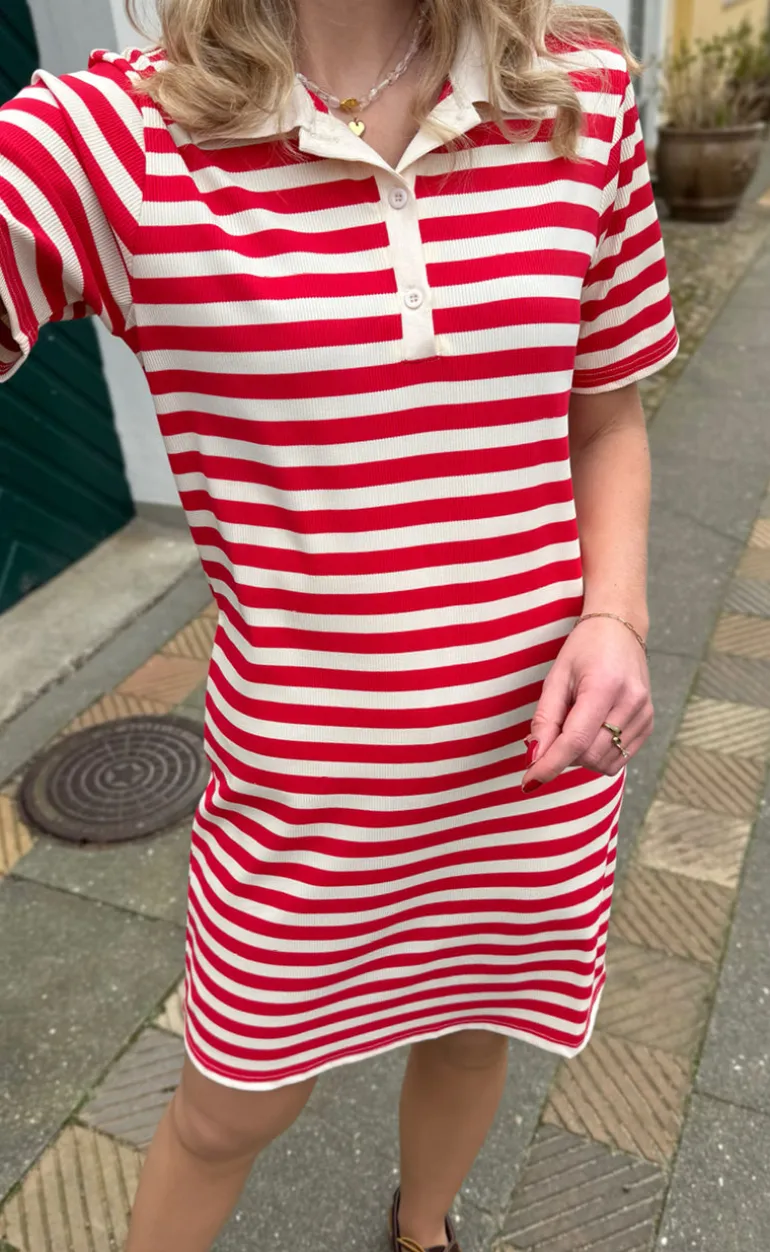 Say INA Copenhagen Polo Kjole - Pamela - Red Striped