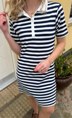 Say INA Copenhagen Polo Kjole - Pamela - Navy Striped