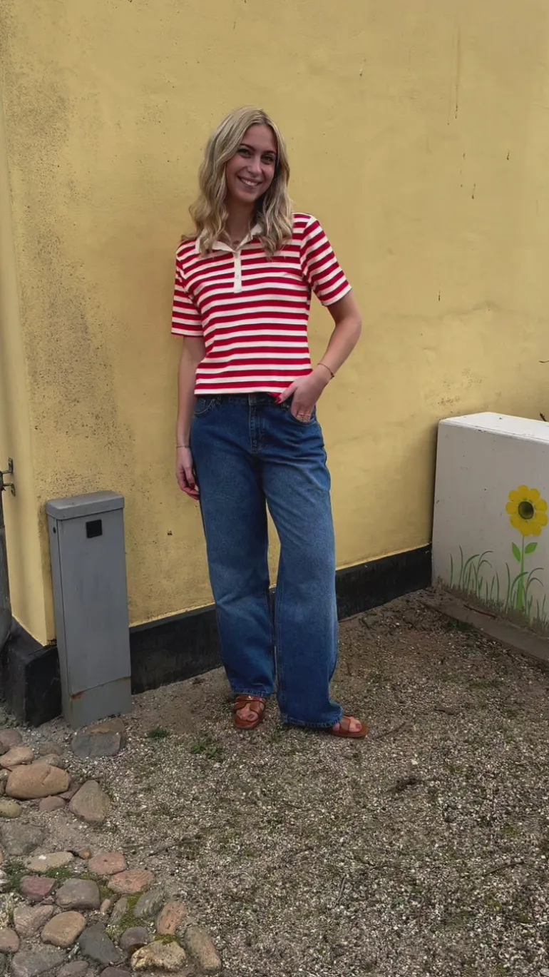 Say INA Copenhagen Polo T-Shirt - Pamela Summer - Red Striped
