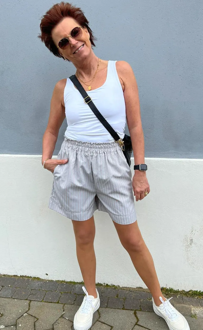 Say INA Copenhagen Shorts - Liv - Grey Striped
