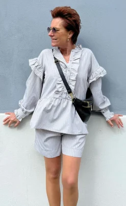 Say INA Copenhagen Shorts - Liv - Grey Striped