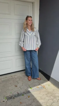 Say INA Copenhagen Skjorte - Sasha - Blue Striped