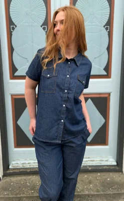 Say INA Copenhagen Skjorte - Detia Summer - Denim Blue