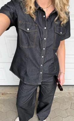 Say INA Copenhagen Skjorte - Detia Summer - Black Denim