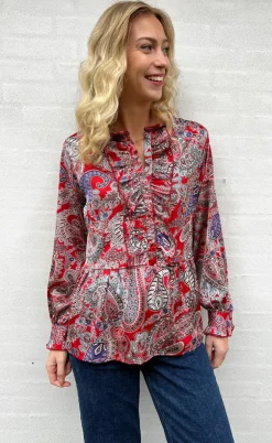 Say INA Copenhagen Skjorte - Evie - Red Paisley