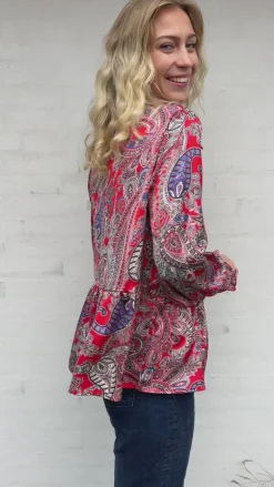Say INA Copenhagen Skjorte - Evie - Red Paisley