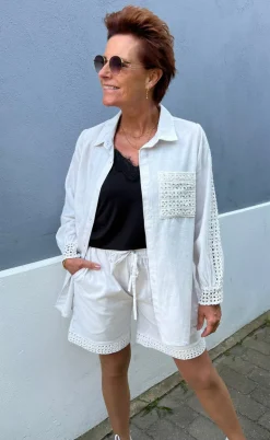 Say INA Copenhagen Skjorte - Sandy Linen - Off White