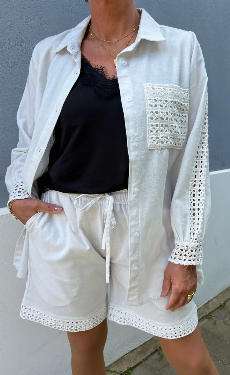Say INA Copenhagen Skjorte - Sandy Linen - Off White
