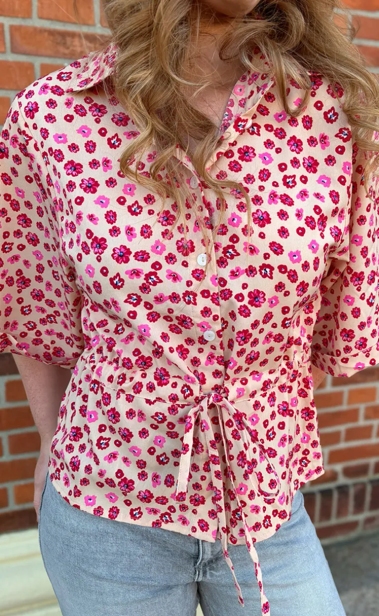 Say INA Copenhagen Skjorte - Liana - Pink / Red Flowers